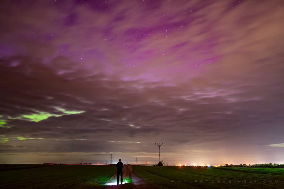 Zorza polarna z Polski - www.fotobasinski.com.pl