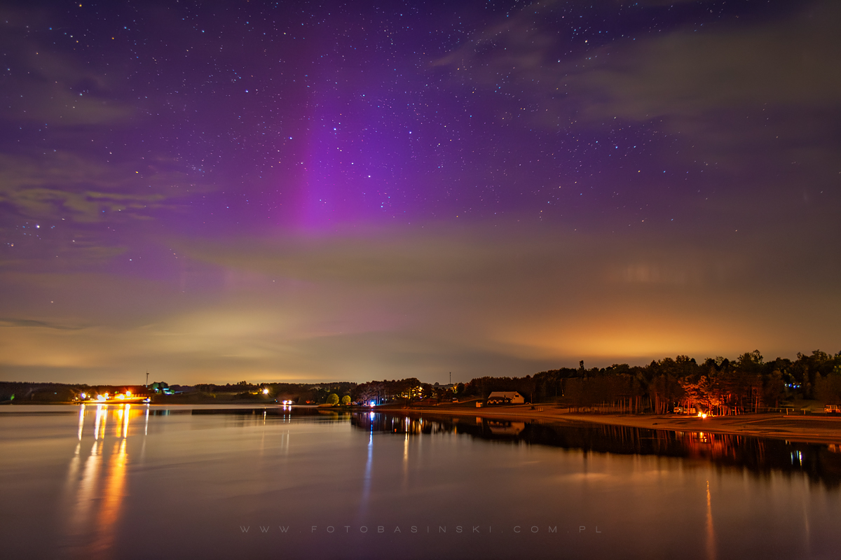 Zorza polarna z Polski - www.fotobasinski.com.pl