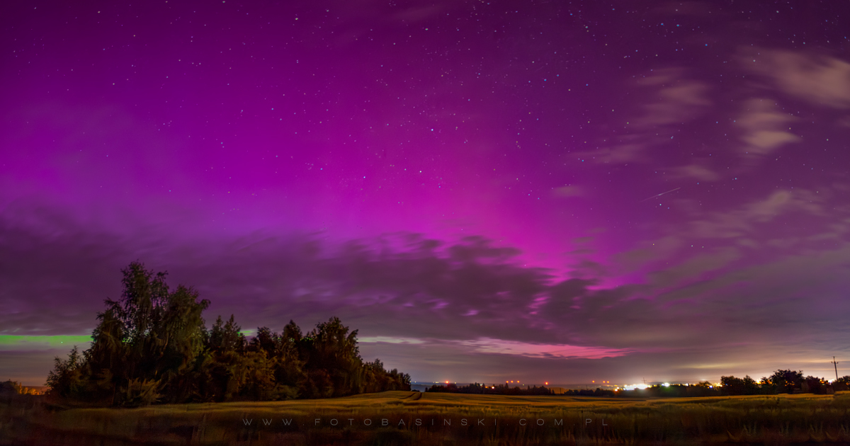Zorza polarna z Polski - www.fotobasinski.com.pl