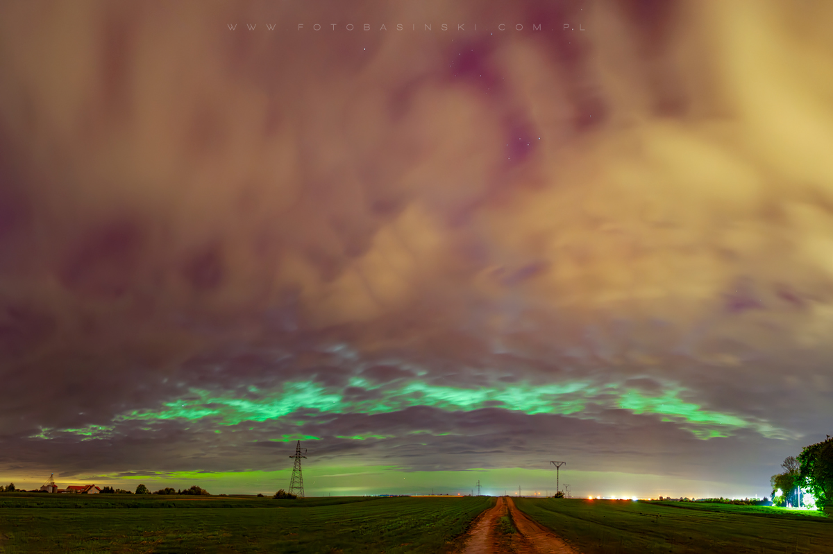 Zorza polarna z Polski - www.fotobasinski.com.pl